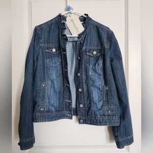 Cato Juniors Ruffle Collar Denim Jacket - L